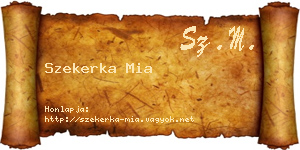 Szekerka Mia névjegykártya